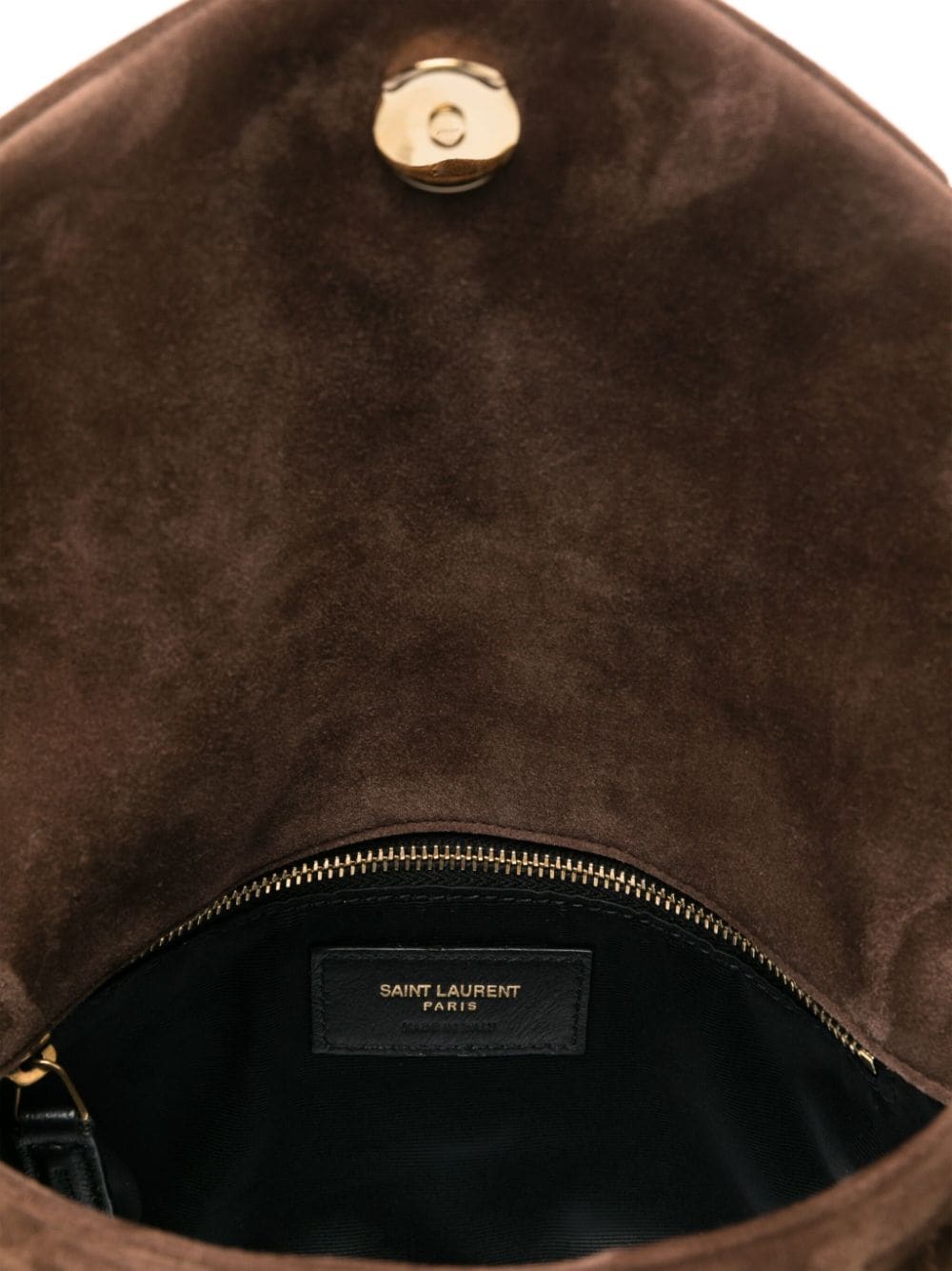 Saint Laurent Loulou Puffer small suede shoulder bag