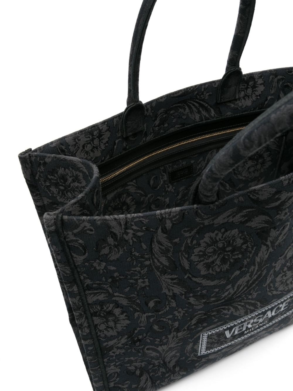 Versace Barocco Athena jacquard canvas tote bag