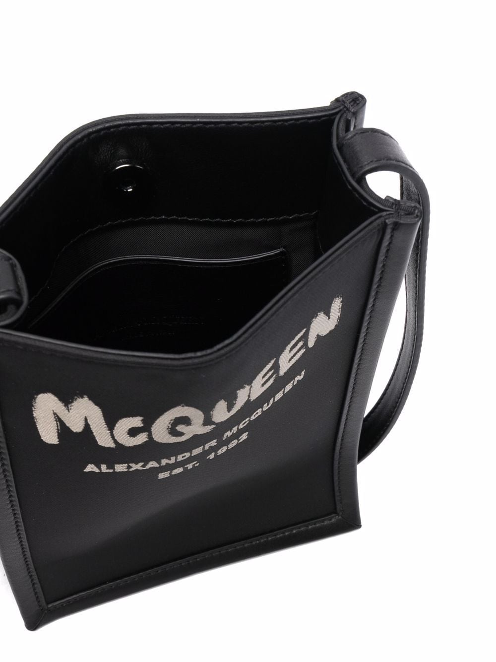 Alexander McQueen mini graffiti-print messenger bag