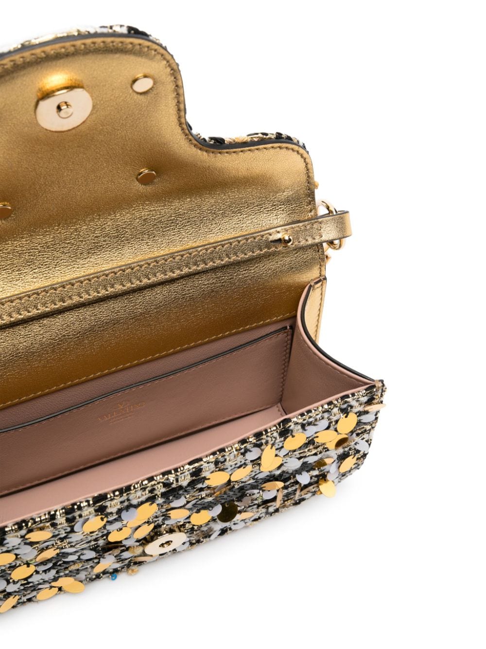 Valentino Garavani Locò sequin-embellished mini shoulder bag