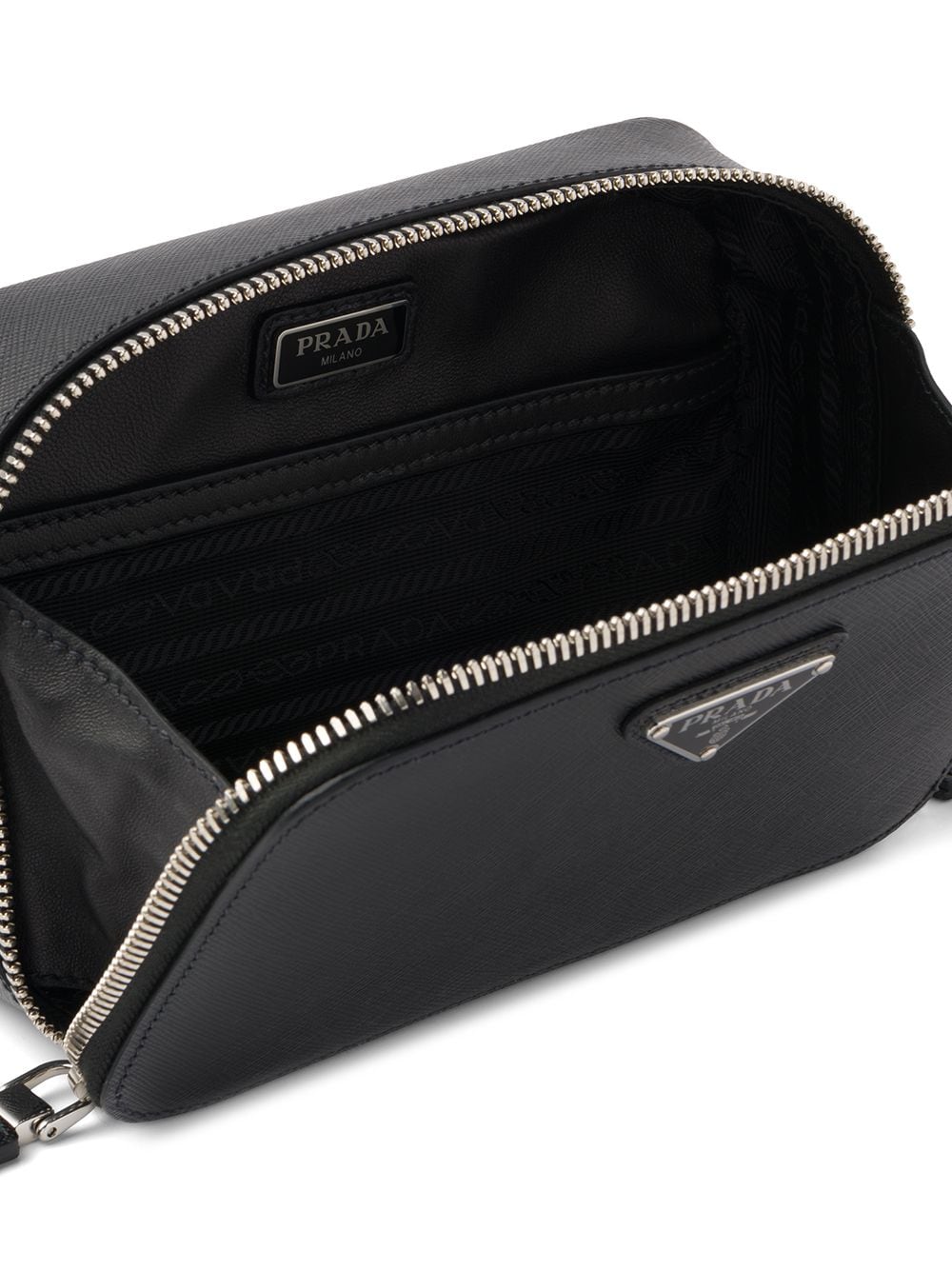 Pra*a logo plaque messenger bag