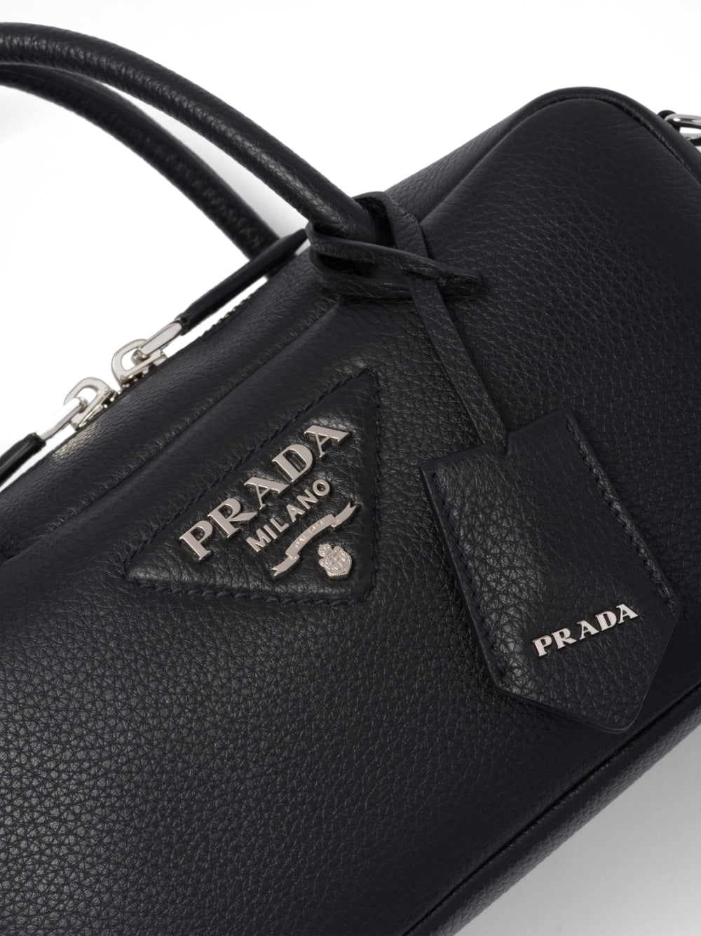 Pra*a logo-lettering top-handle bag