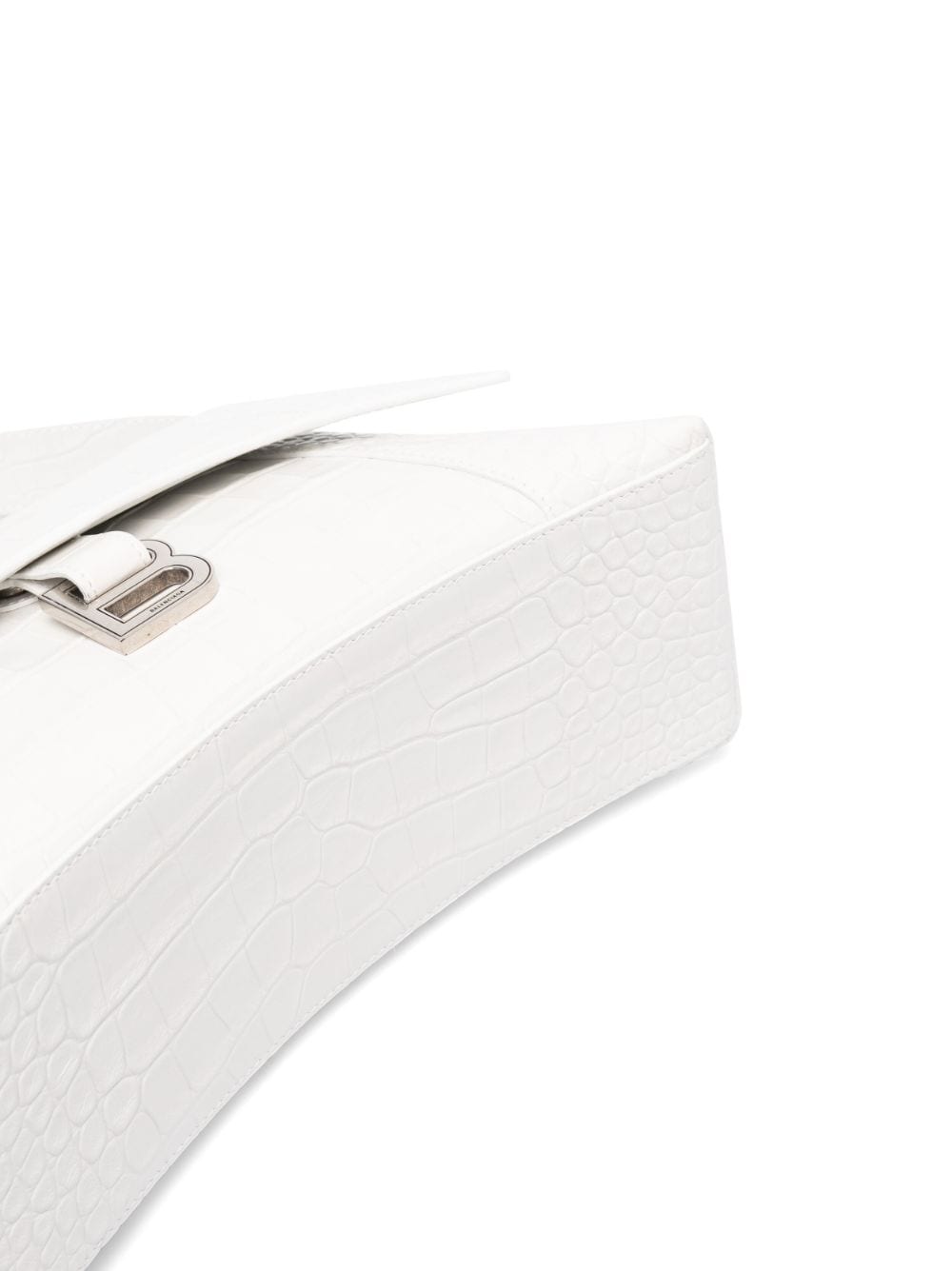 Ba*len*cia*ga small hourglass crocodile-effect shoulder bag