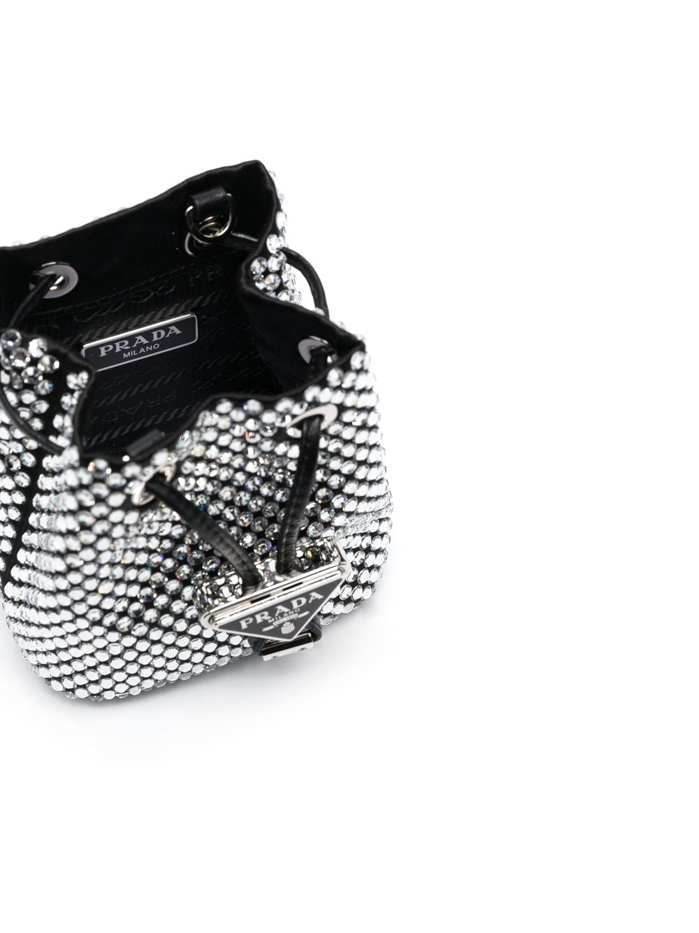 Pra*a stud-embellished logo-plaque mini bag
