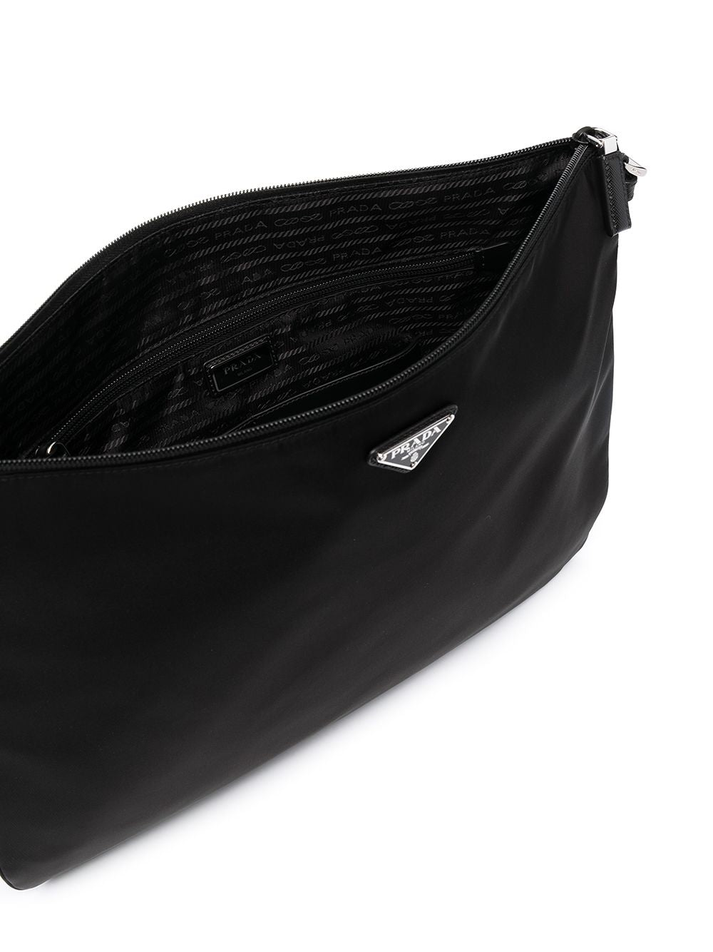 Pra*a logo-plaque shoulder bag