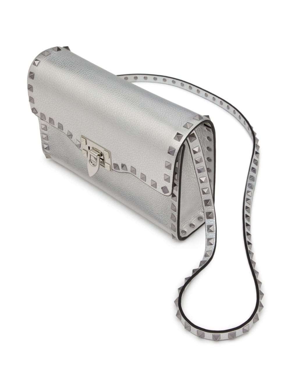Valentino Garavani small Rockstud metallic crossbody bag