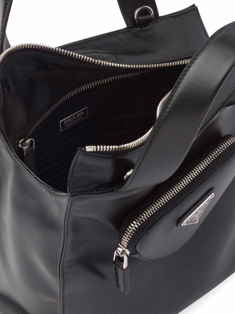 Pra*a triangle logo tote bag