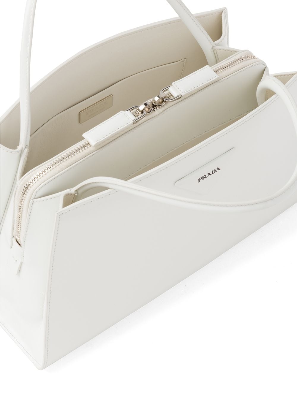 Pra*a trapeze logo plaque tote bag