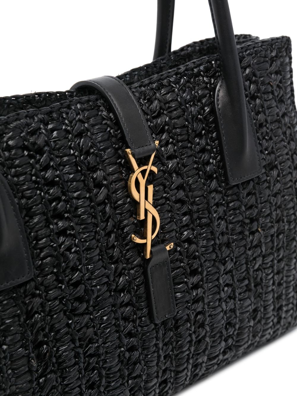 Saint Laurent Panier raffia tote bag