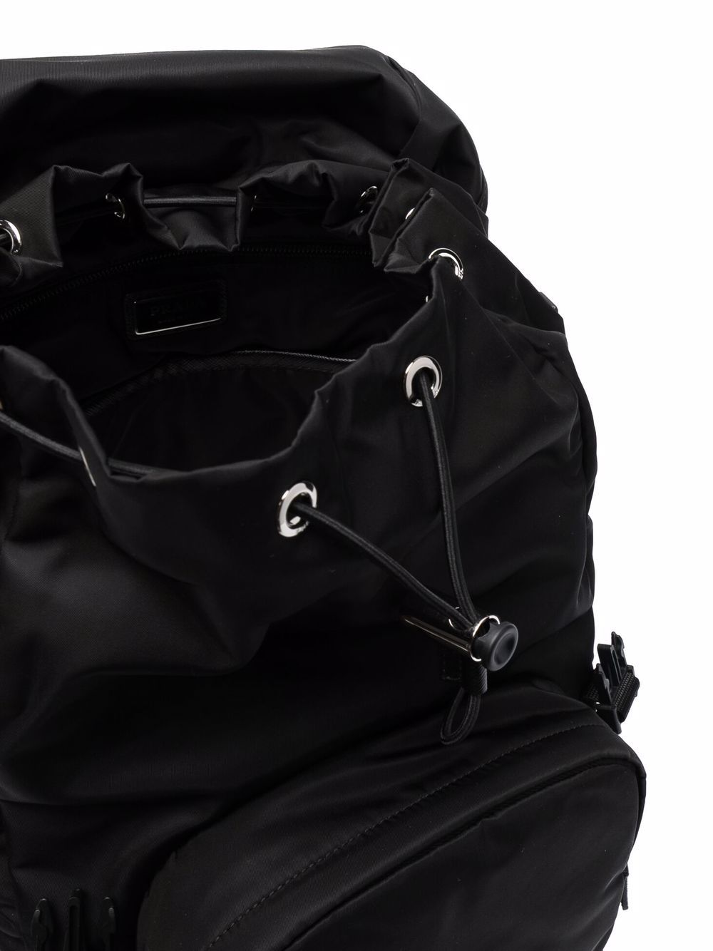 Pra*a triangle plaque backpack