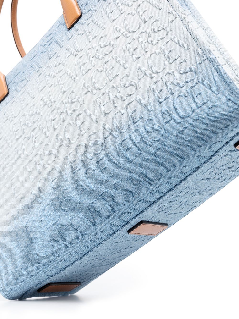 Versace logo-embossed tote bag