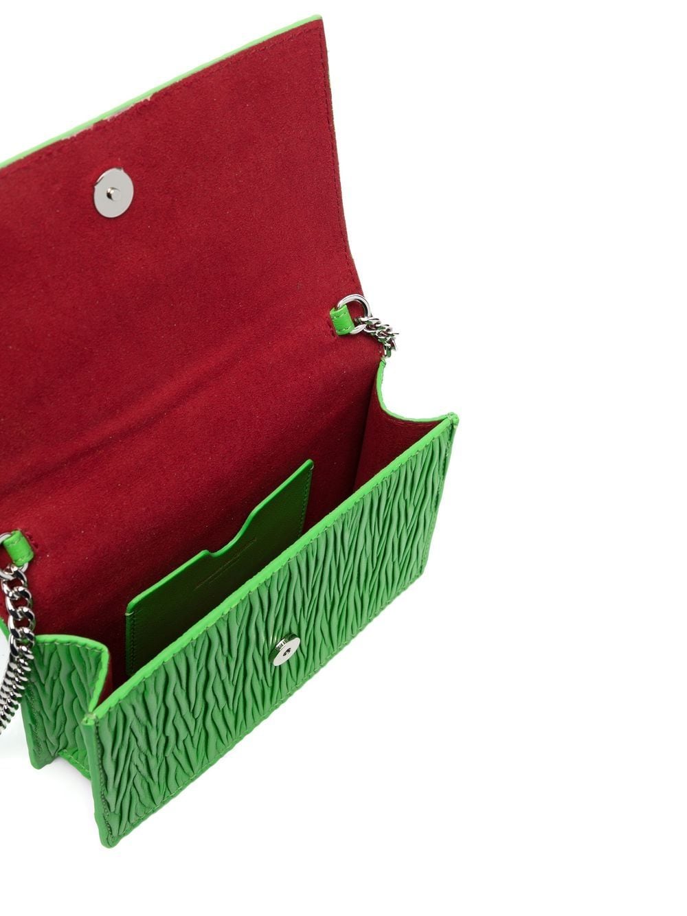 Alexander McQueen skull-stud pleated leather bag