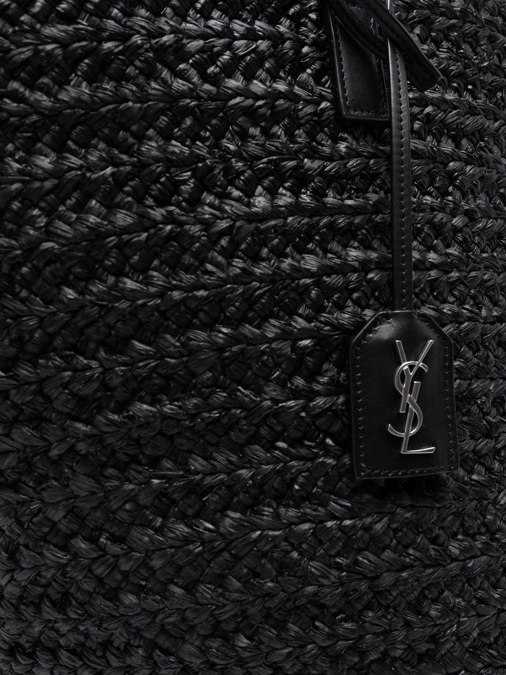 Saint Laurent interwoven straw tote bag