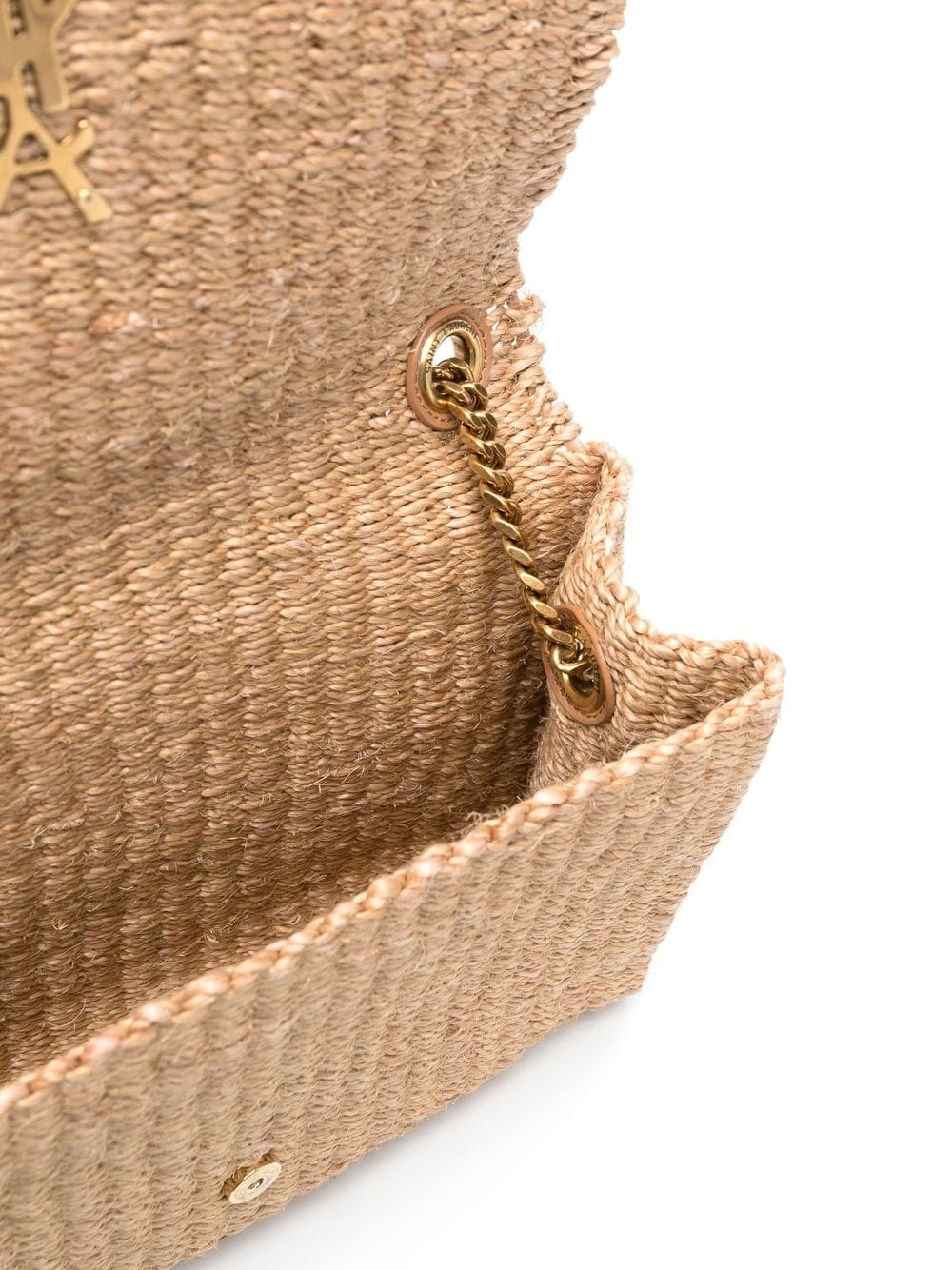 Saint Laurent Kate raffia shoulder bag