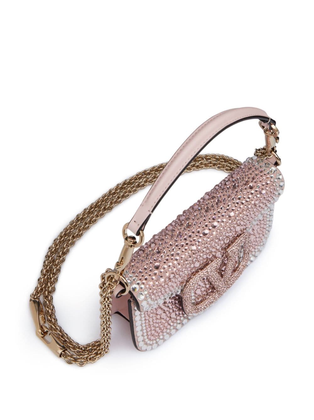 Valentino Garavani small Locò rhinestone-embellished shoulder bag