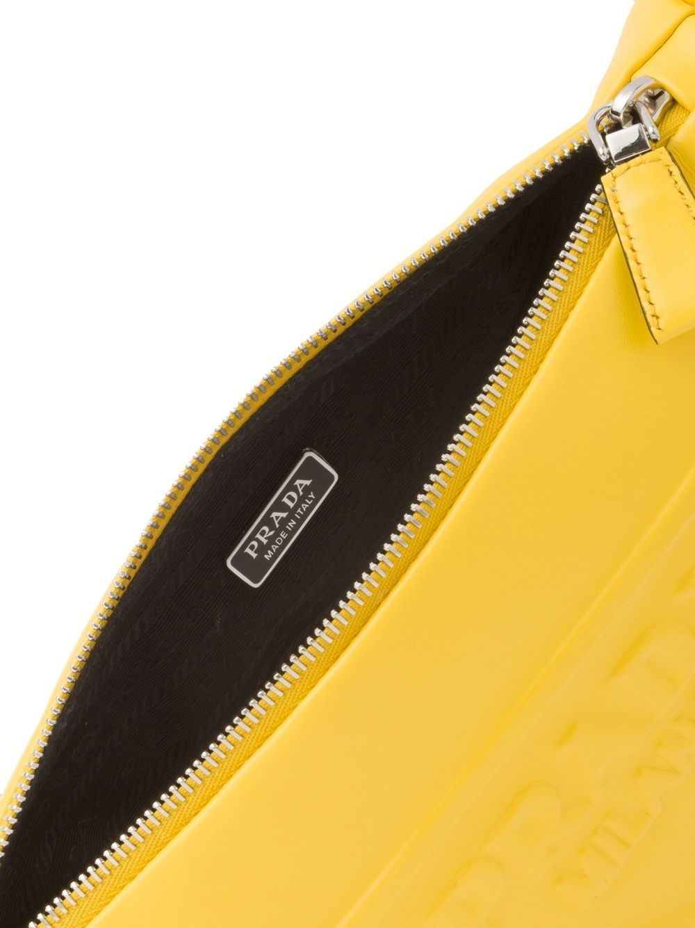 Pra*a triangle leather shoulder bag