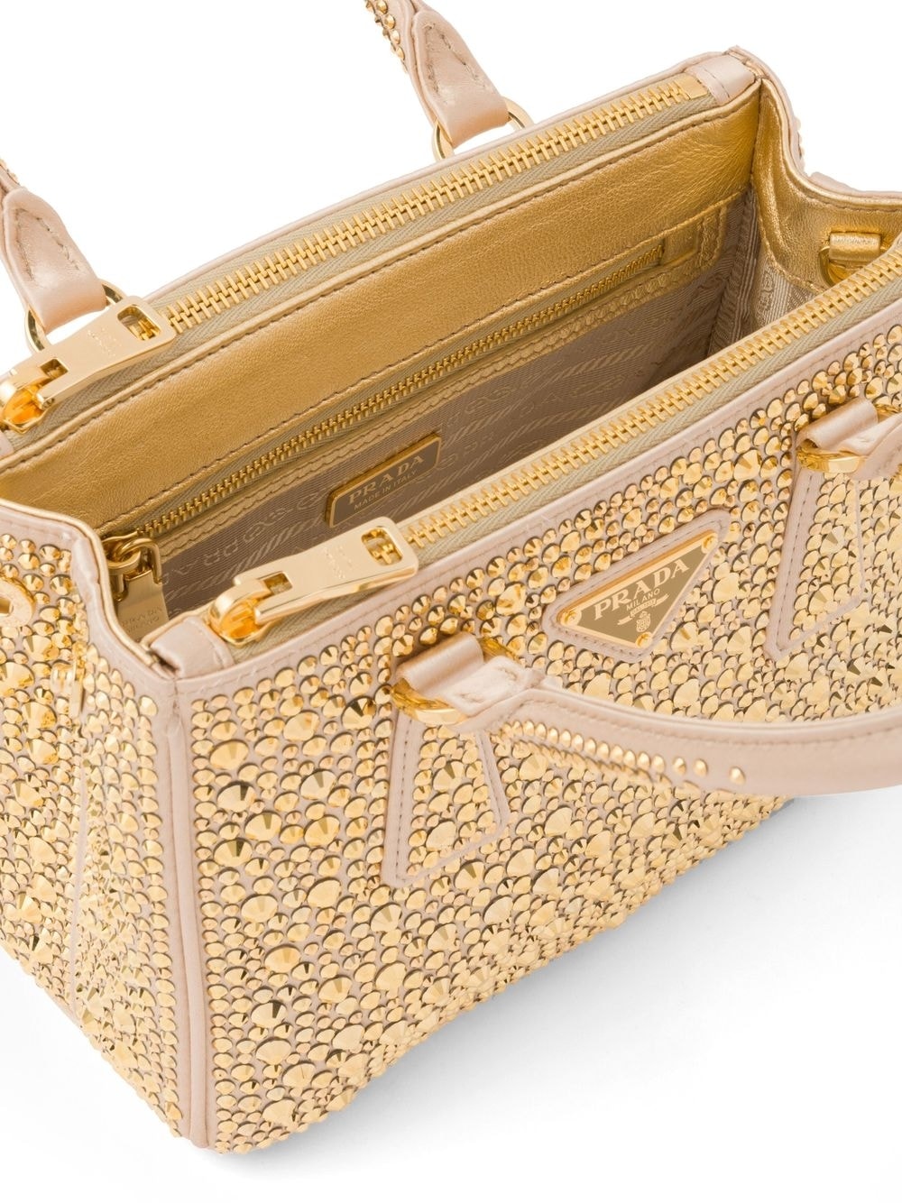 Pra*a galleria crystal-embellished satin mini bag