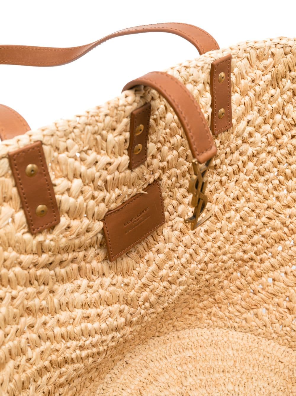 Saint Laurent medium Panier raffia tote bag