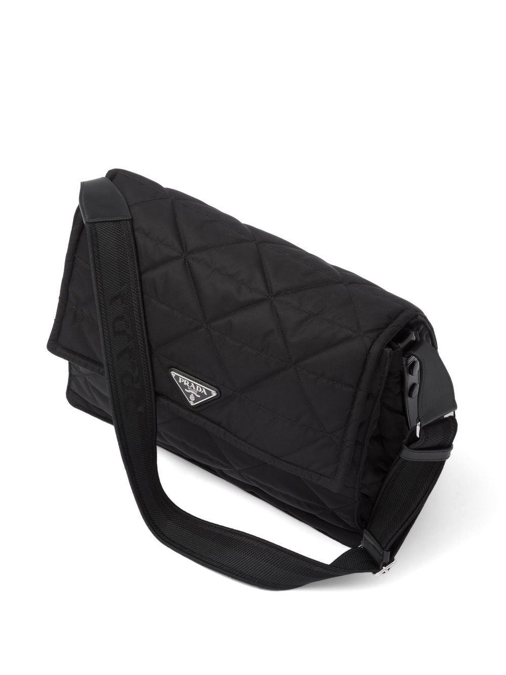 Pra*a re-nylon logo-plaque shoulder bag