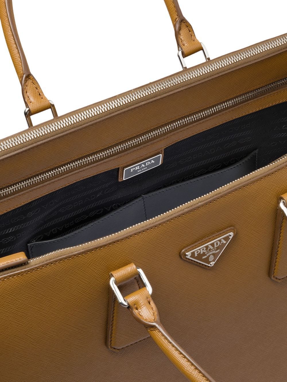 Pra*a saffiano leather tote bag