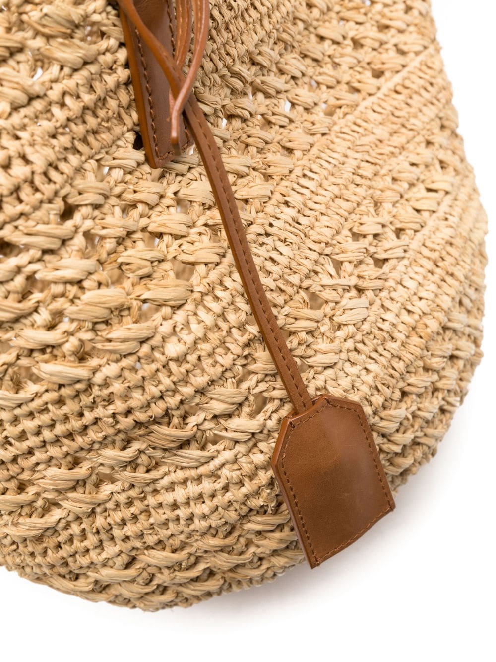 Saint Laurent crocheted raffia tote bag