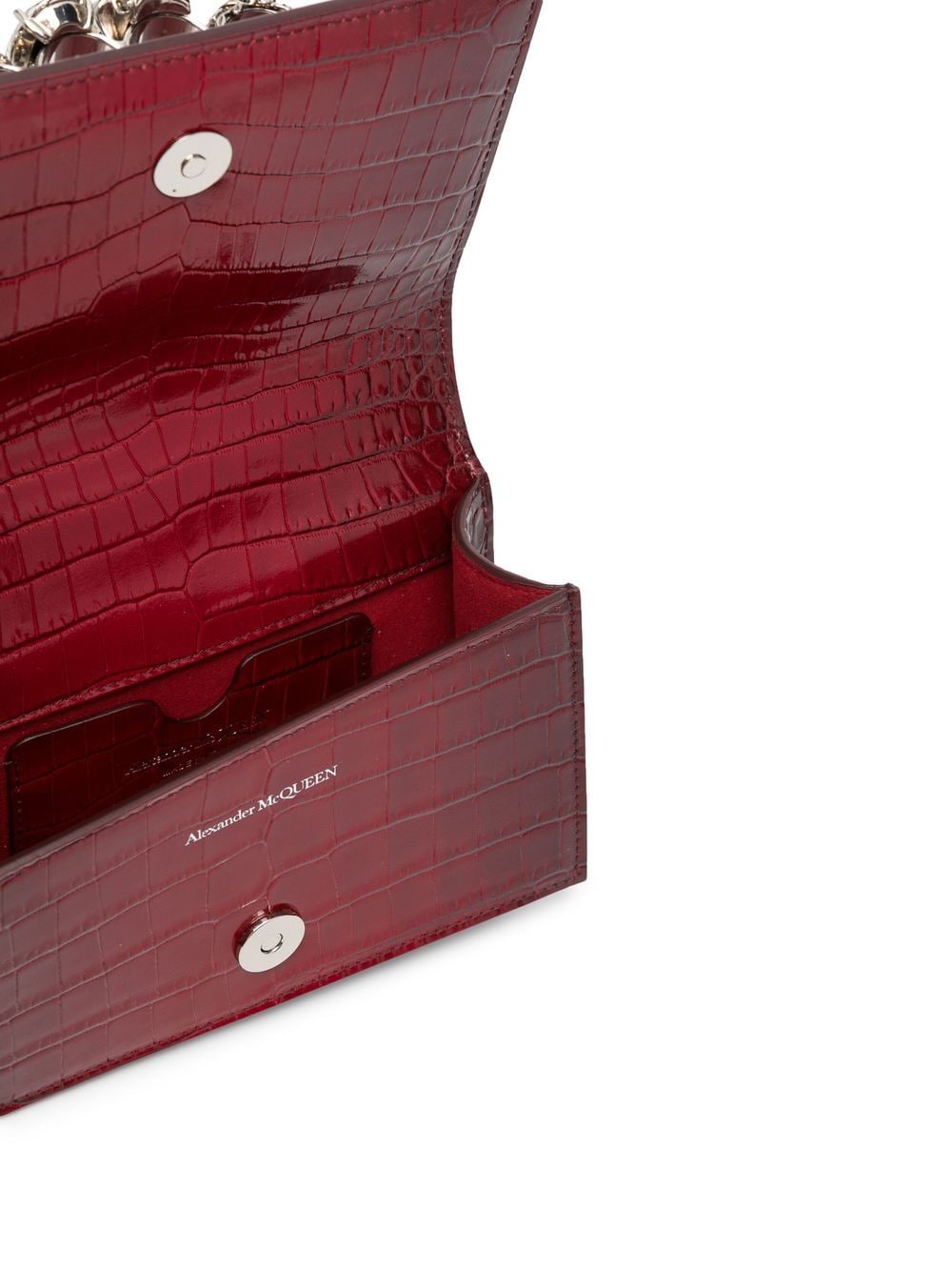 Alexander McQueen Four-ring crystal-embellished shoulder bag