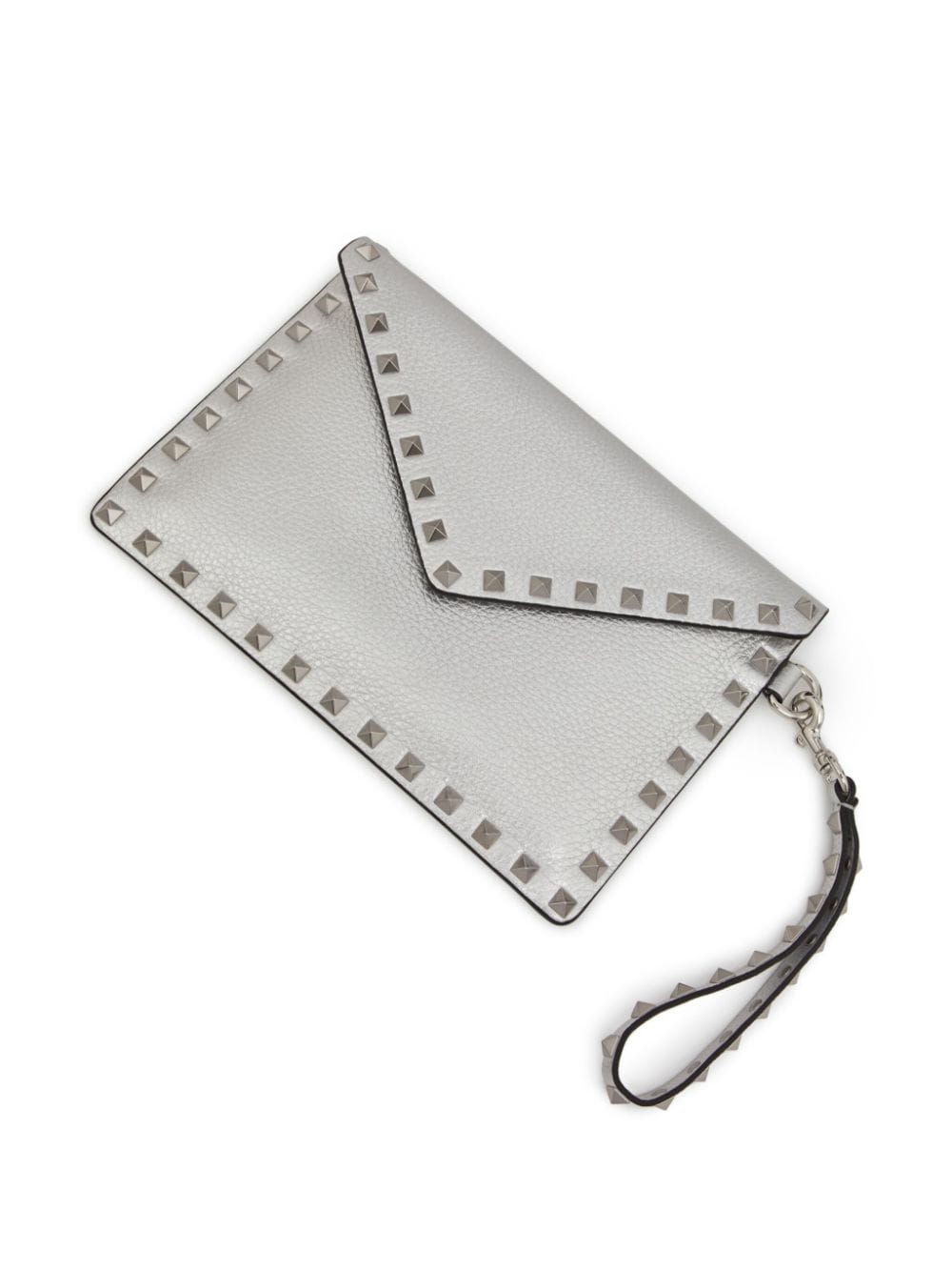 Valentino Garavani Rockstud metallic clutch bag