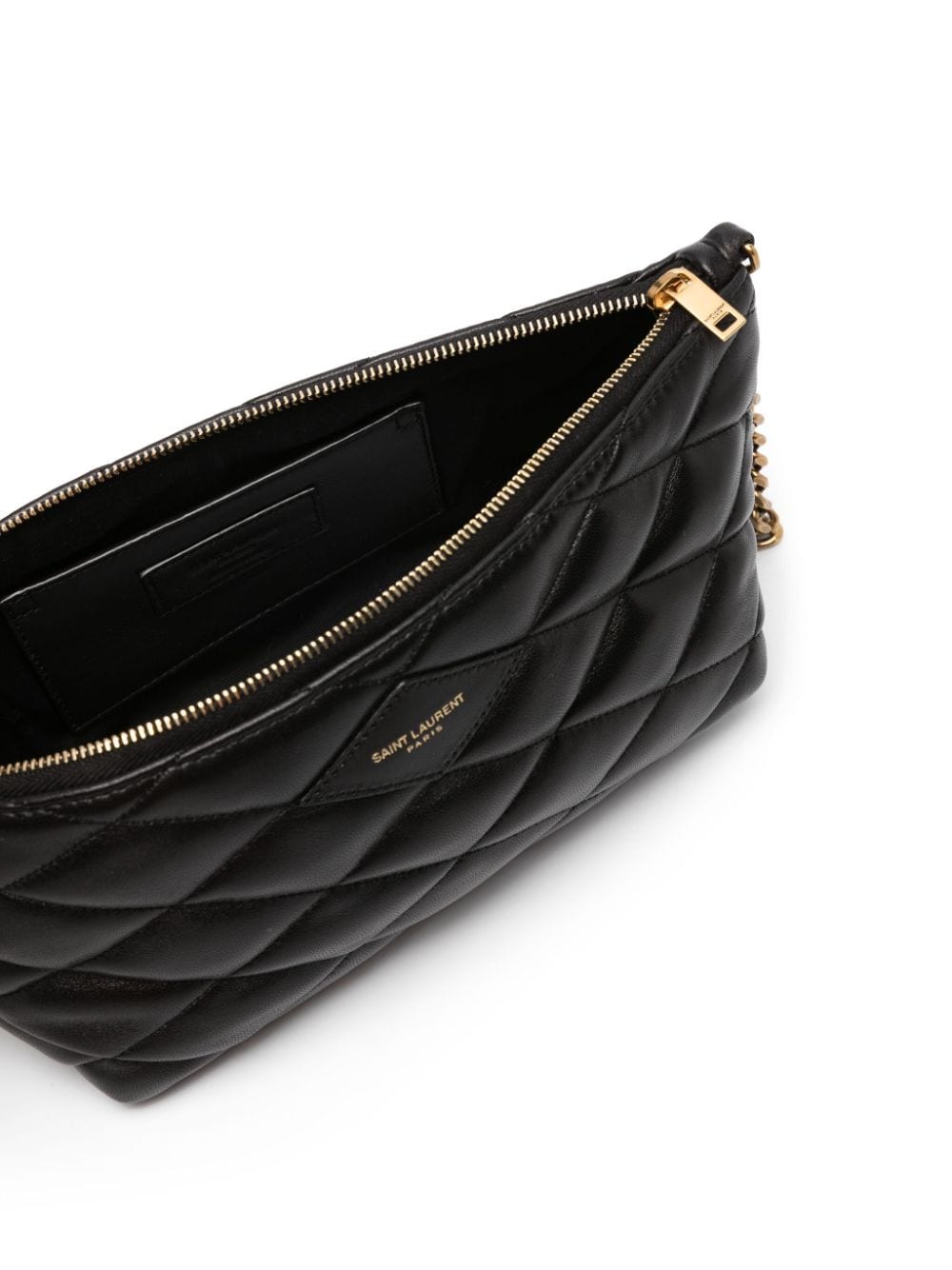 saint laurent Di*m*nd-quilted leather mini bag