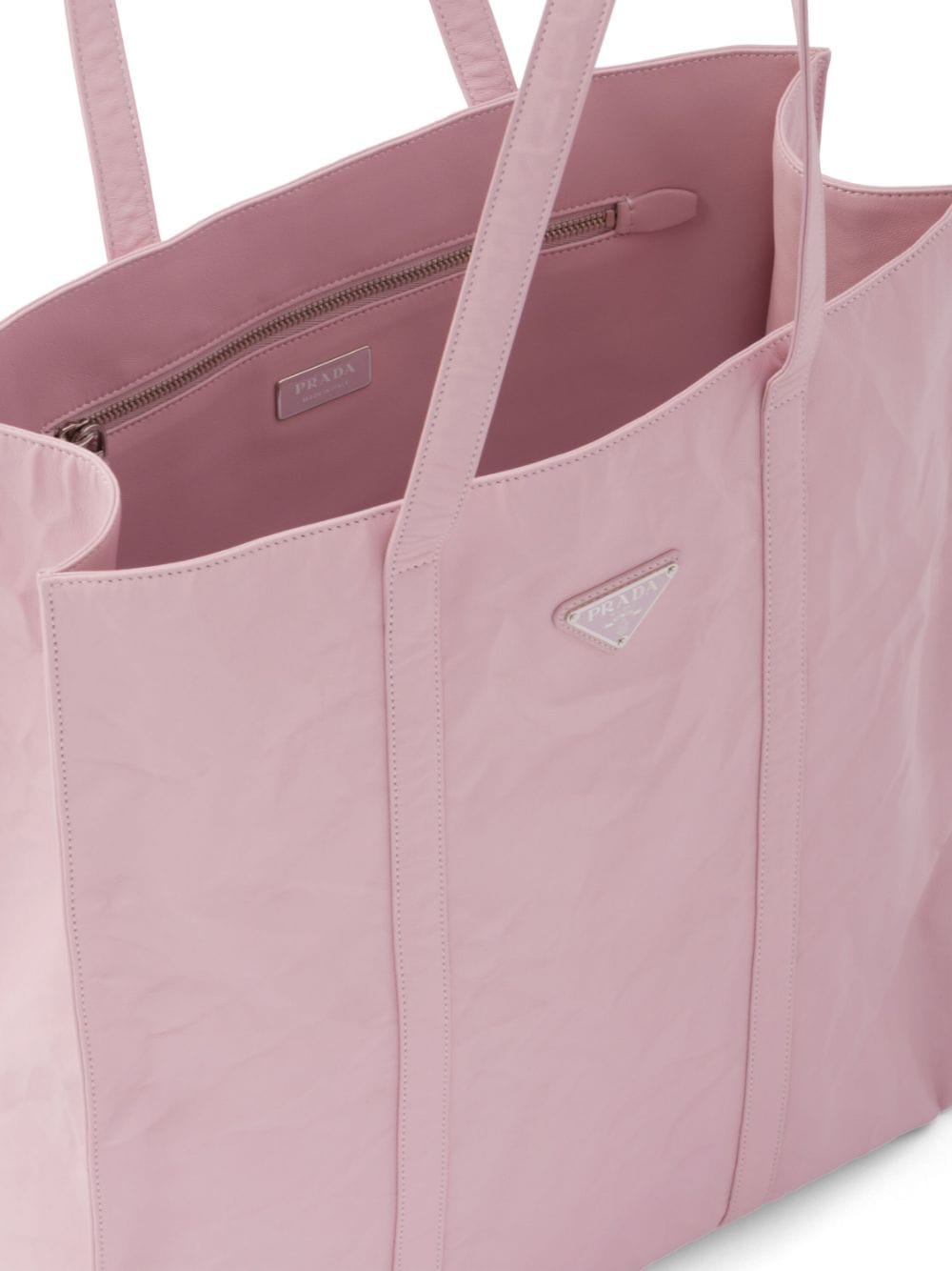 Pra*a medium crinkled tote bag