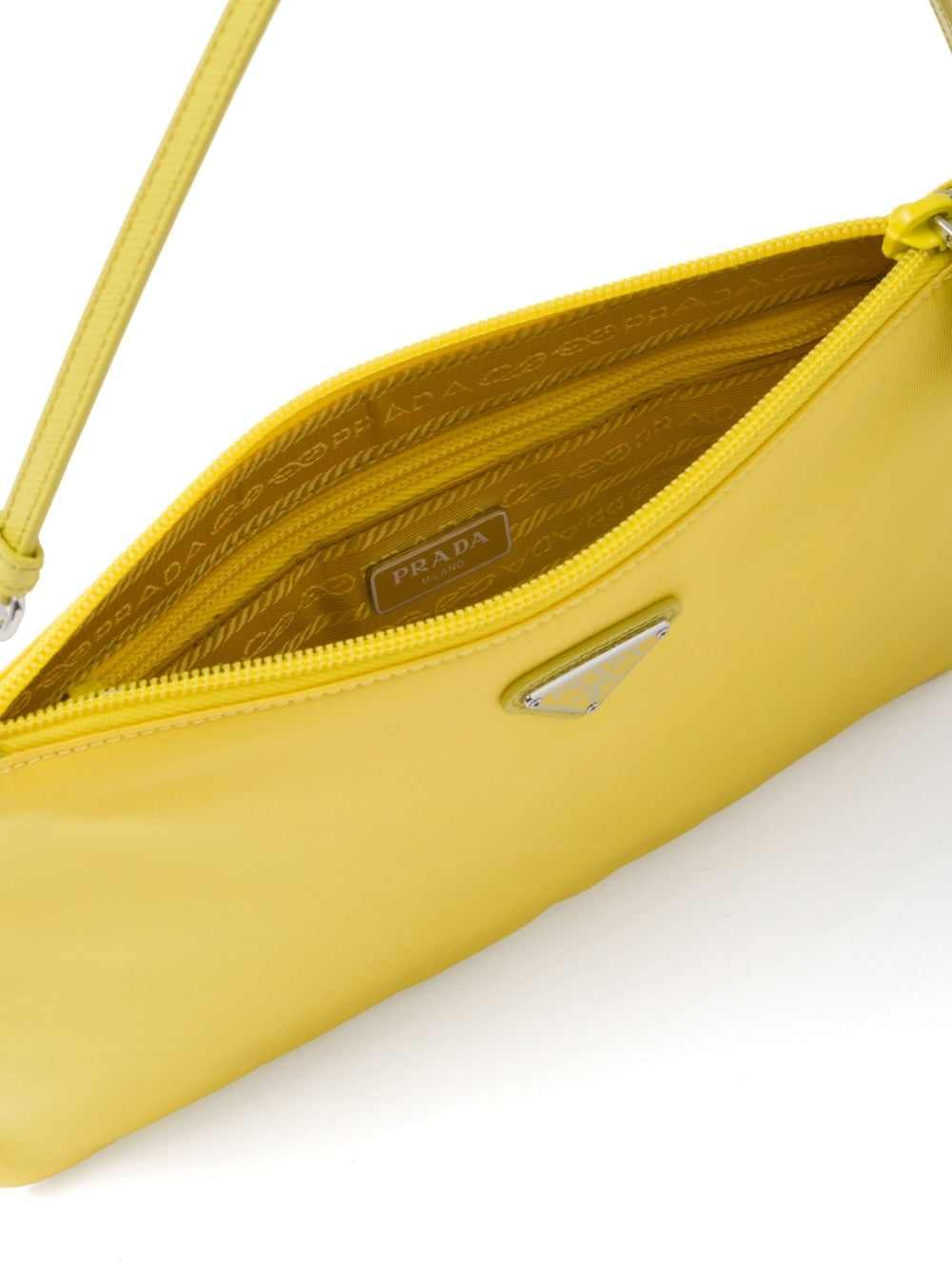 Pra*a re-nylon logo-plaque shoulder bag