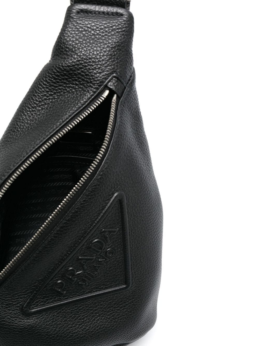 Pra*a cross logo-embossed backpack