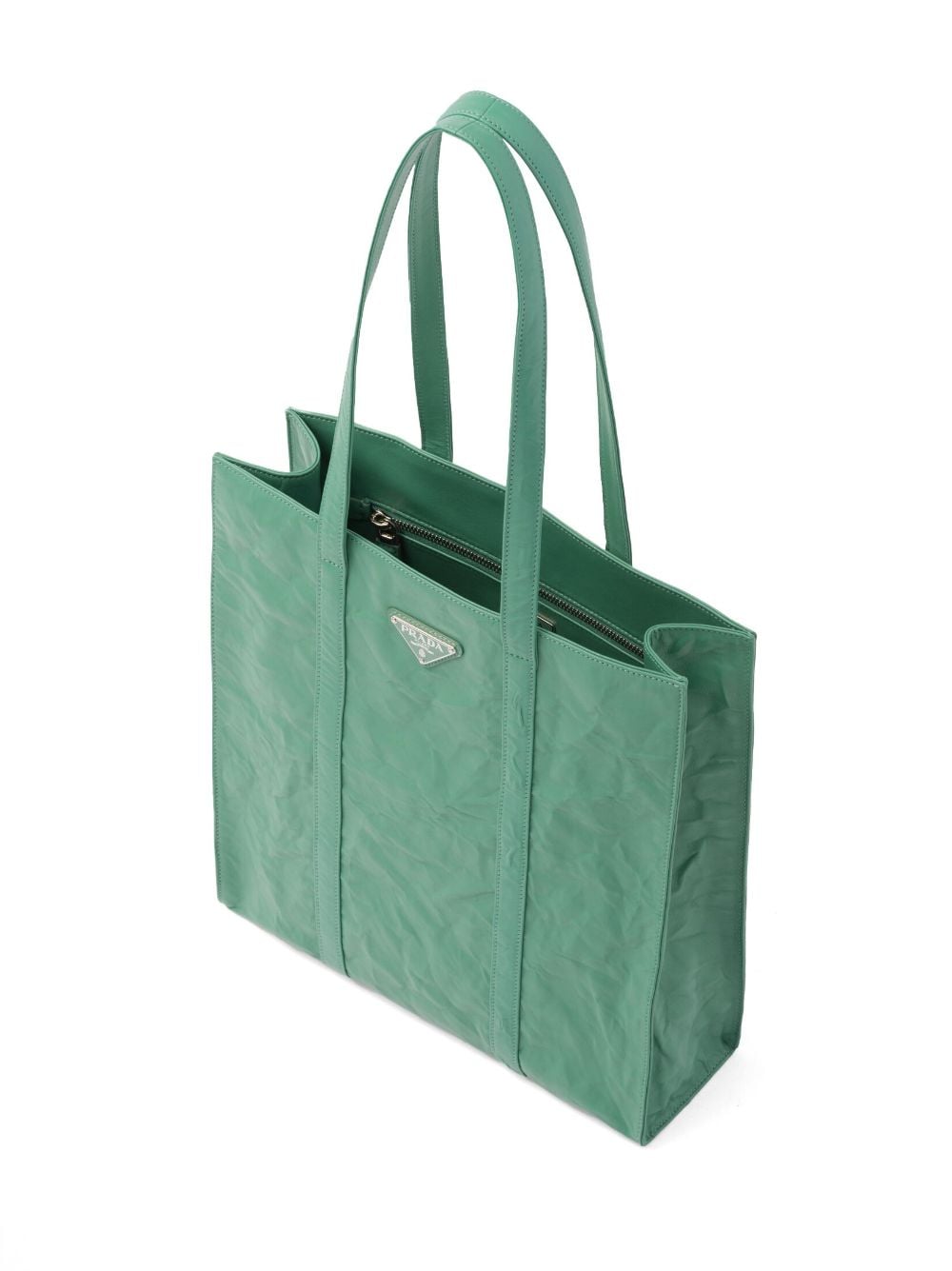 Pra*a small antique nappa leather tote