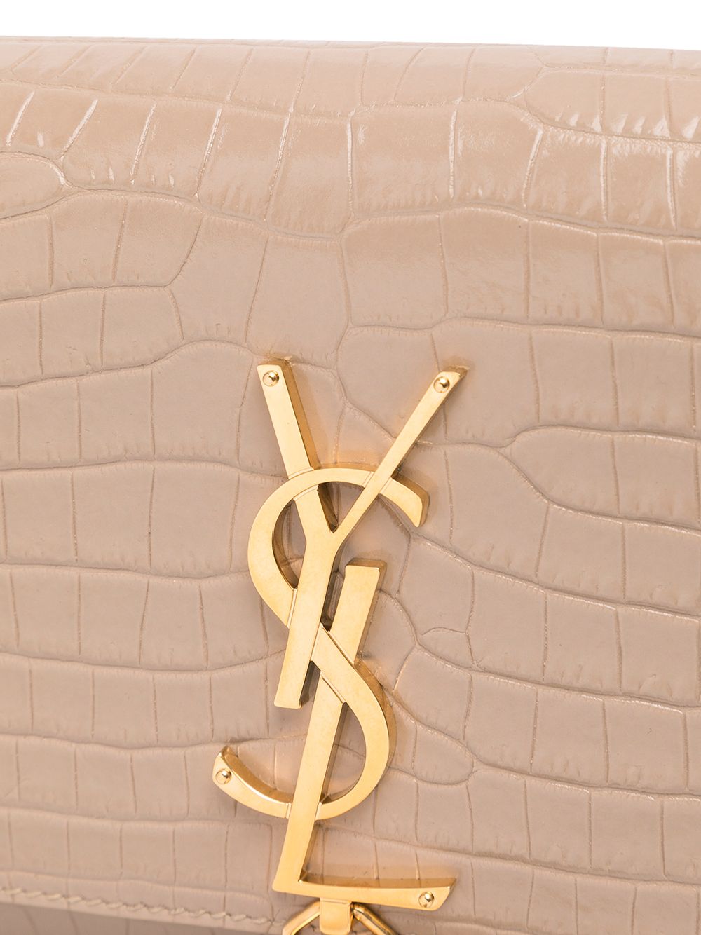 Saint Laurent small Kate croc-effect crossbody bag