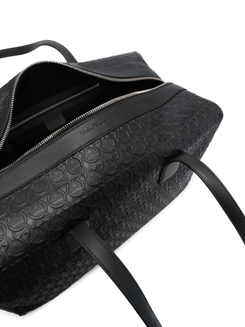 Ferragamo Gancini-embossed leather holdall