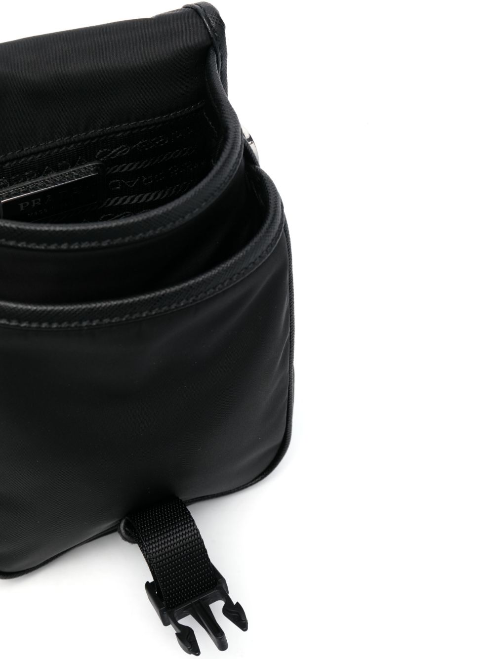 Pra*a re-nylon logo-plaque messenger bag