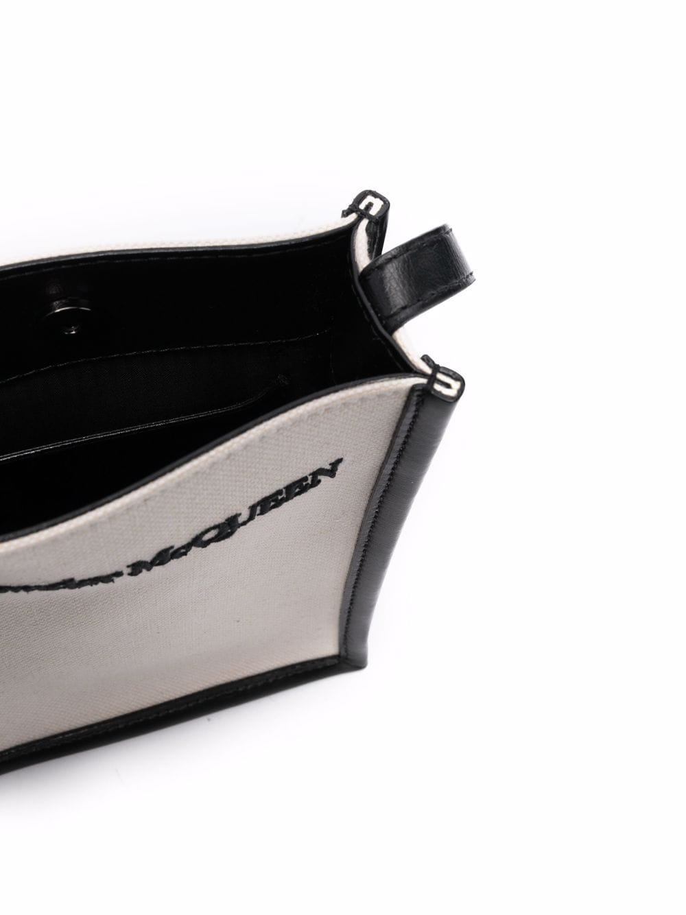 Alexander McQueen embroidered-logo messenger bag