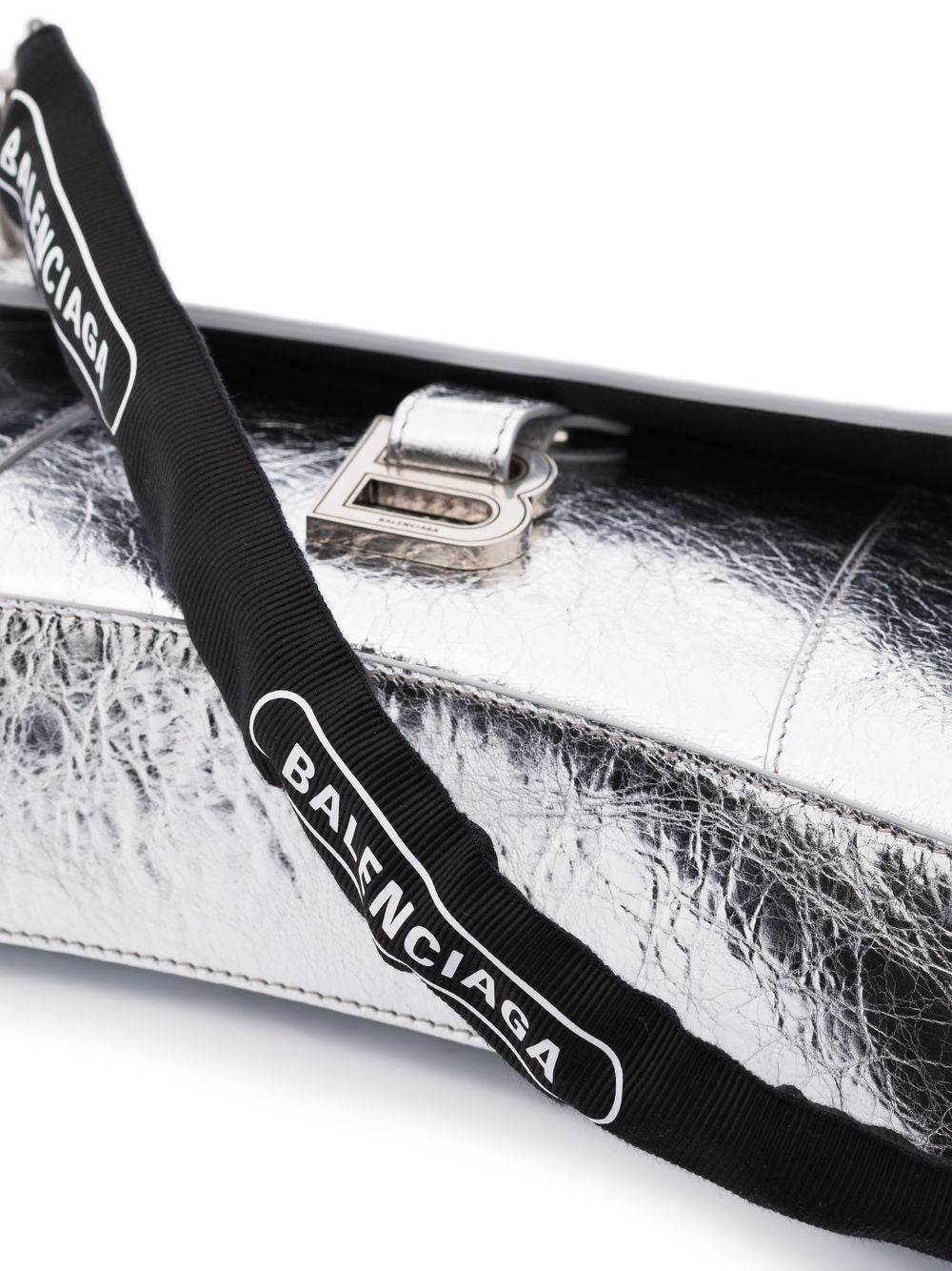 Ba*len*cia*ga extra small downtown metallic shoulder bag