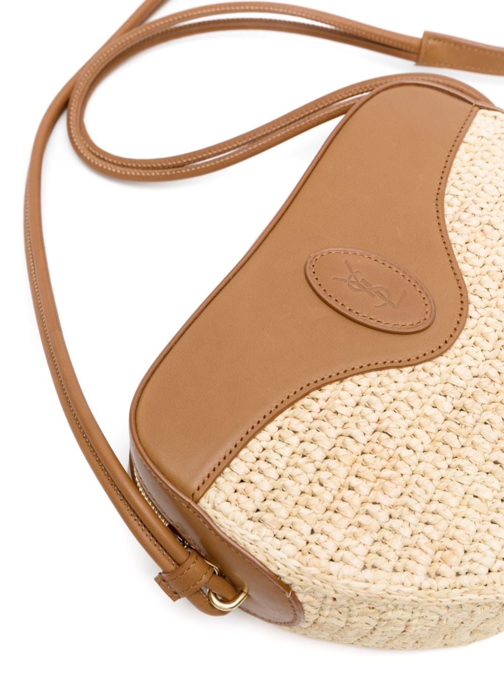 Saint Laurent Le Coeur raffia crossbody bag