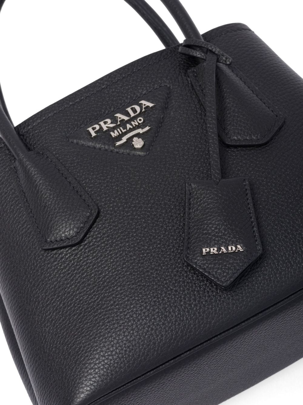 Pra*a double saffiano leather mini bag