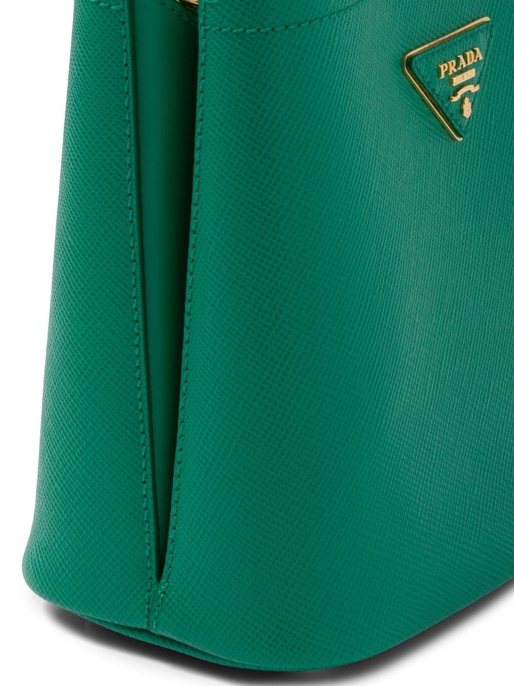 Pra*a small leather panier bag