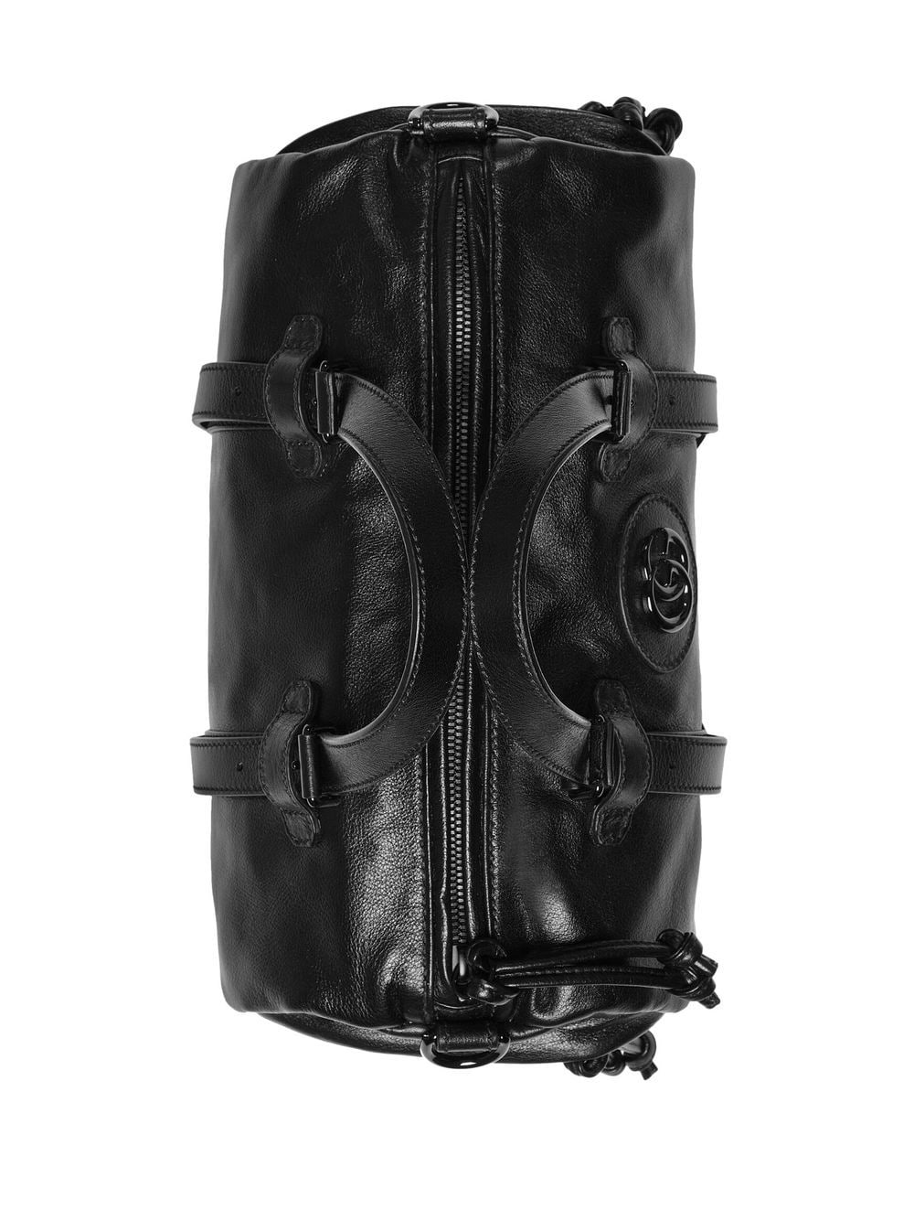G*u*i double g leather duffle bag
