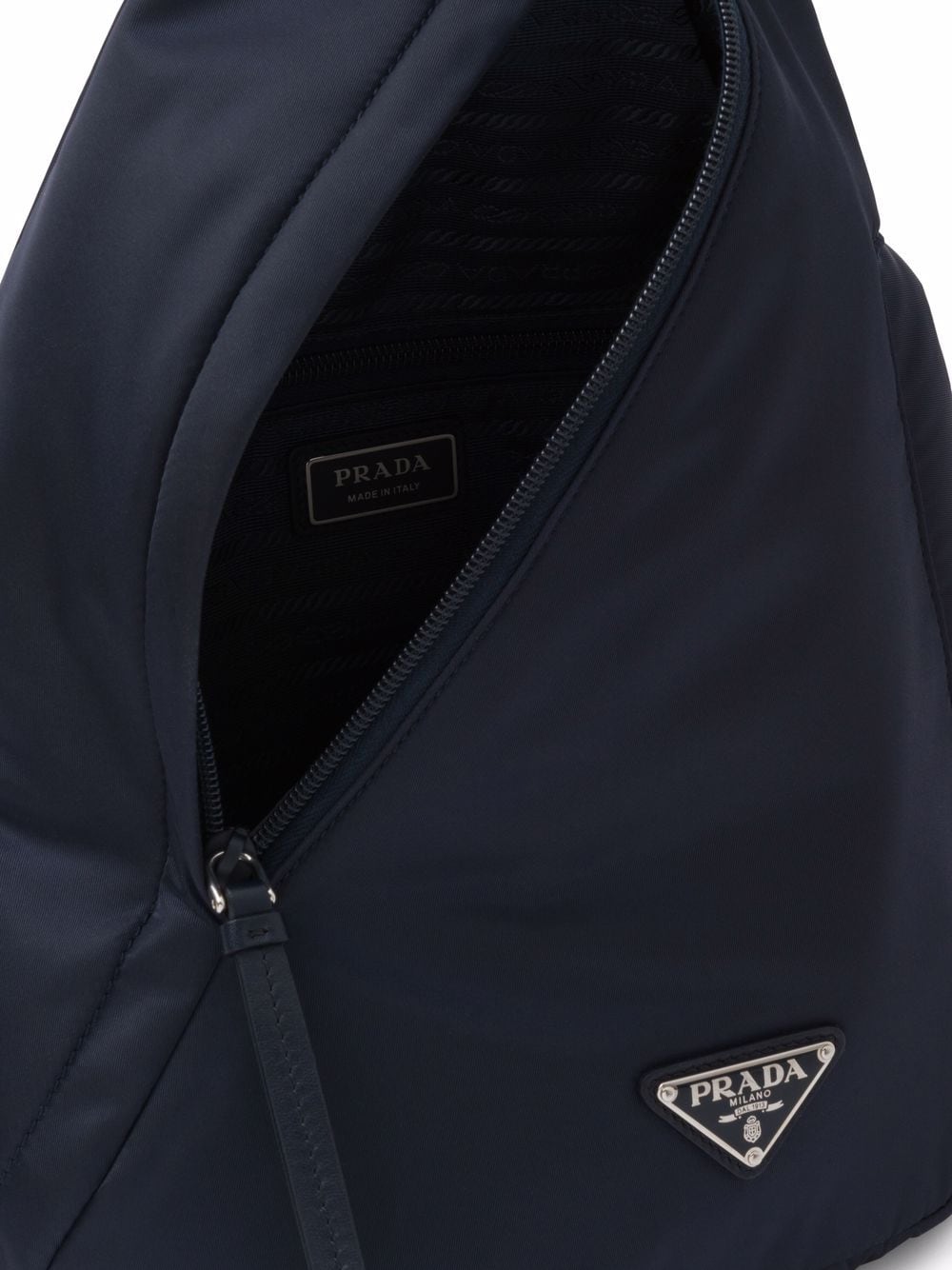 Pra*a re-nylon logo-plaque backpack