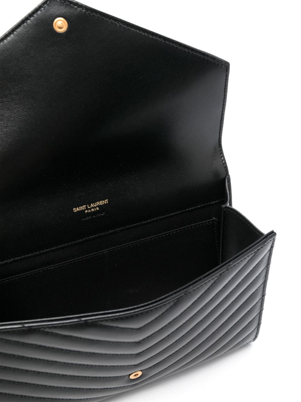 Saint Laurent Cassandre matelassé leather clutch bag