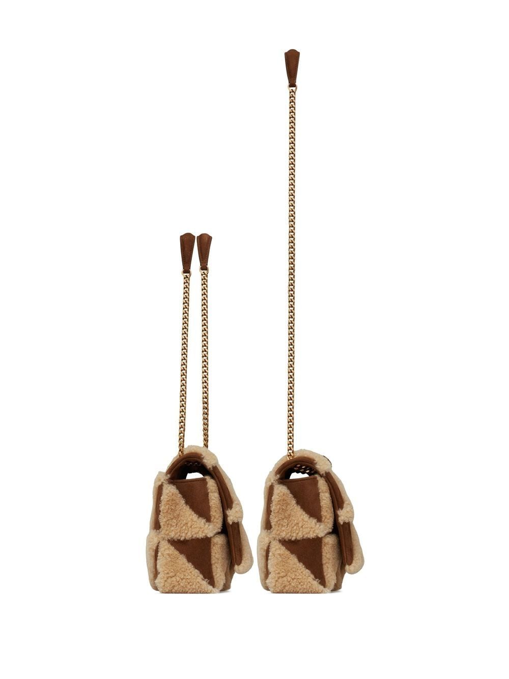 Saint Laurent shearling panelled shoulder bag