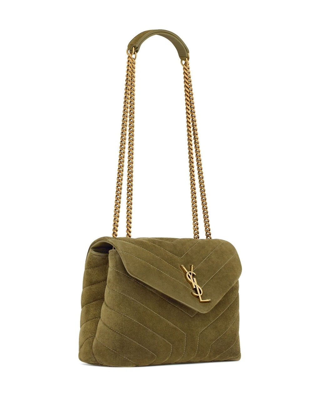 Saint Laurent small Loulou quilted suede shoulder bag