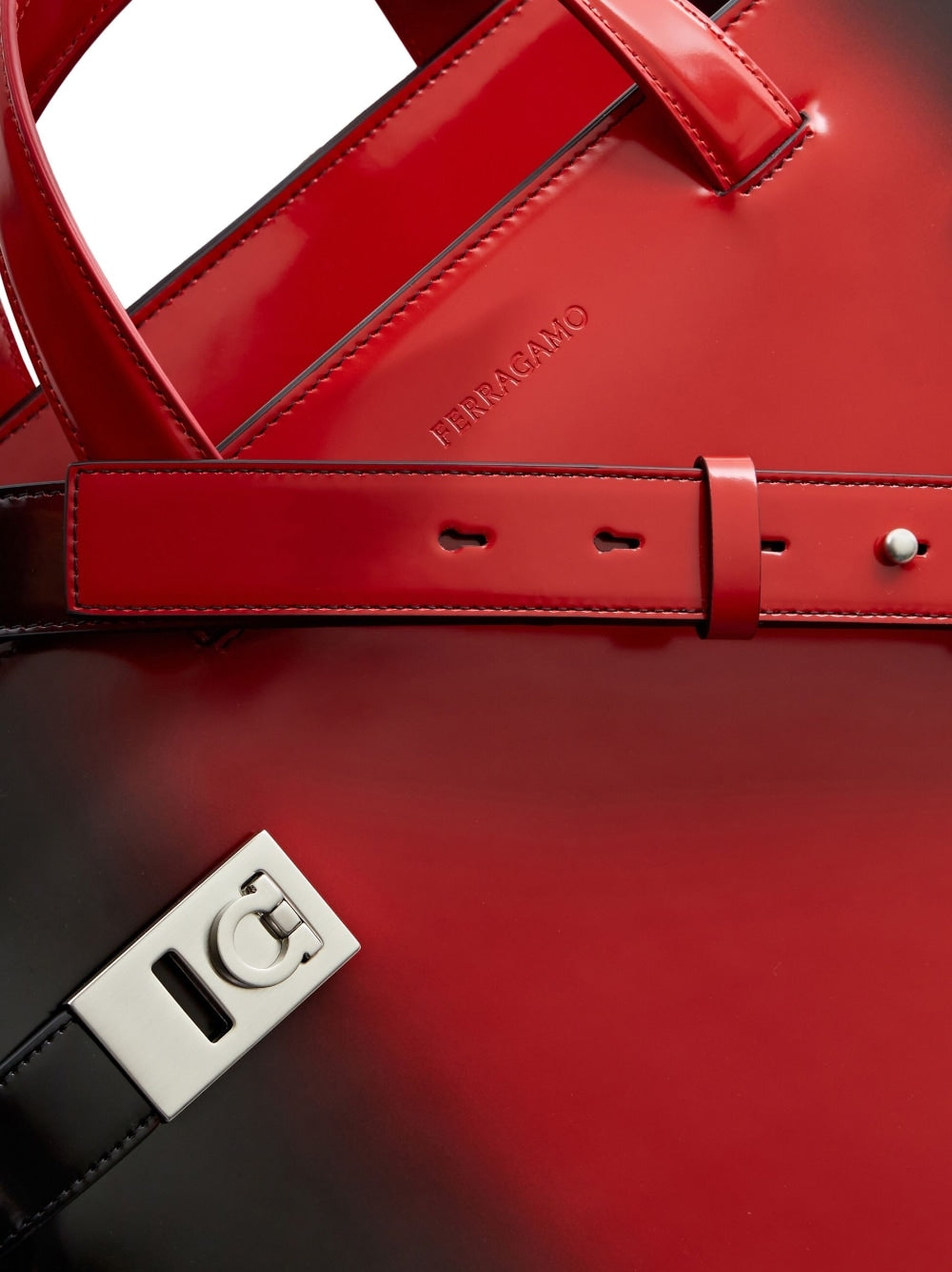 Ferragamo airbrush-effect leather tote