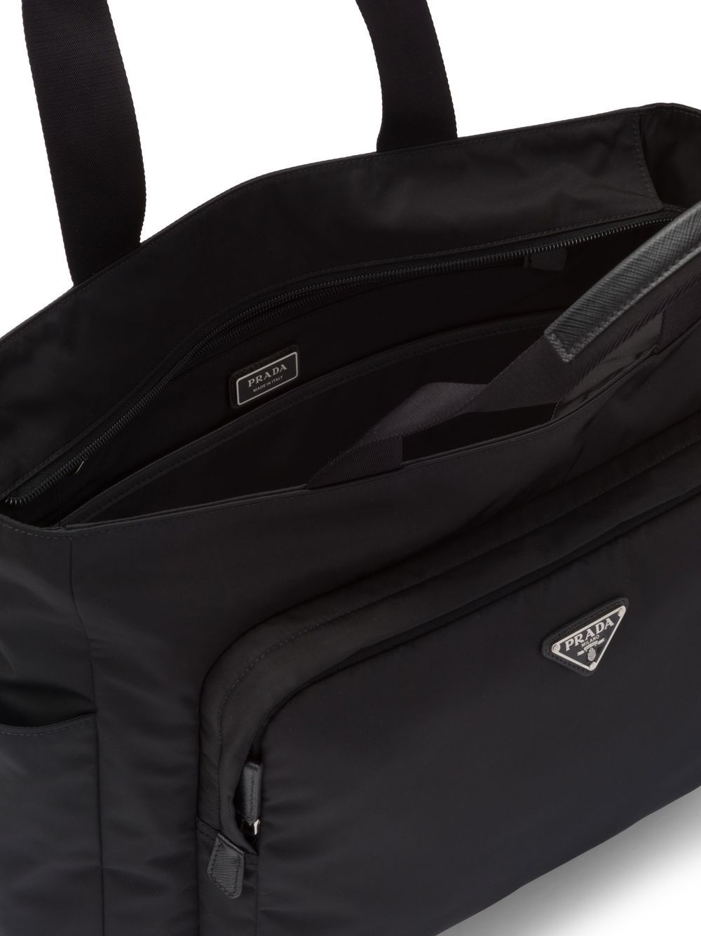 Pra*a saffiano leather recycled tote bag