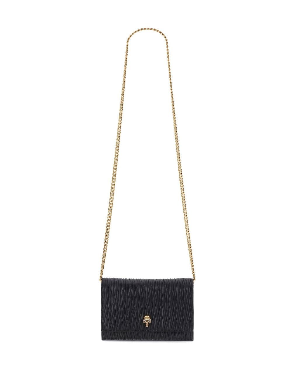 Alexander McQueen textured skull-embellished mini bag