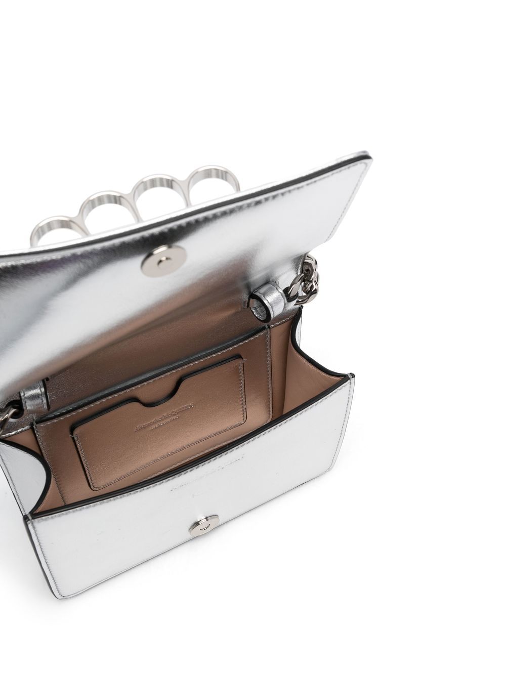 Alexander McQueen metallic-effect leather tote