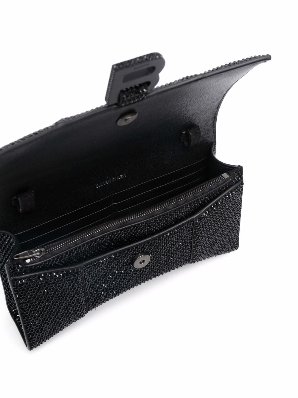 Ba*len*cia*ga hourglass crystal-studded crossbody bag